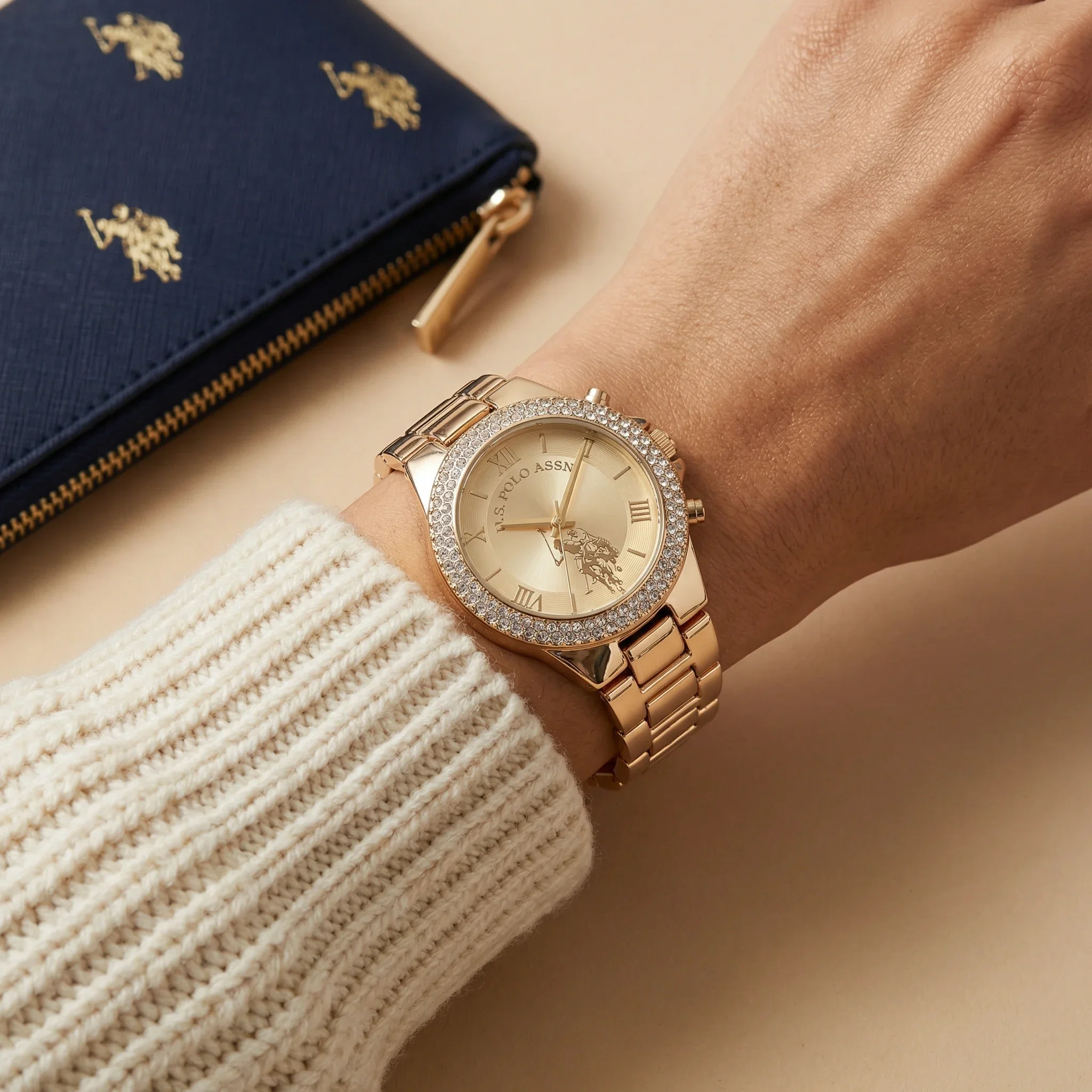 AI-generated luxury watch lifestyle image, alternate angle